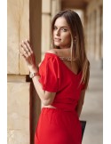 Set aus Hose und Sweatshirt mit Kette, rot FI640 – Online-Shop – Boutique